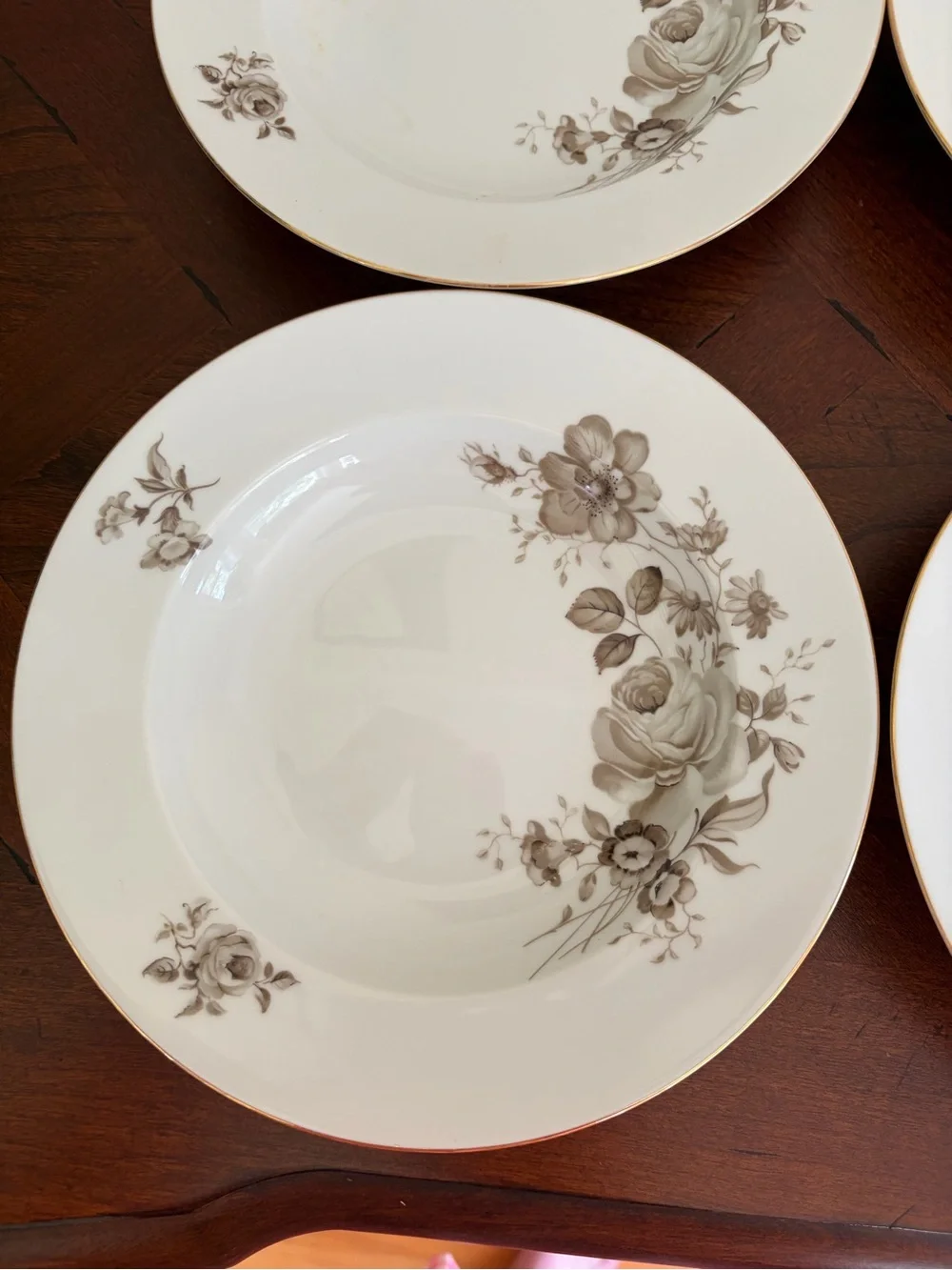 Vintage Johann Haviland Twilight Rose Set of 4 Cereal/Soup Bowls, Bavaria German